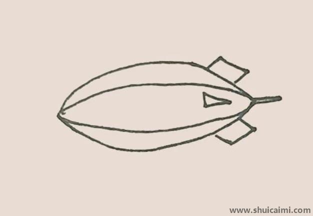 飞艇儿童简笔画