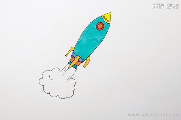 运载火箭简笔画怎么画 运载火箭简笔画图片大全