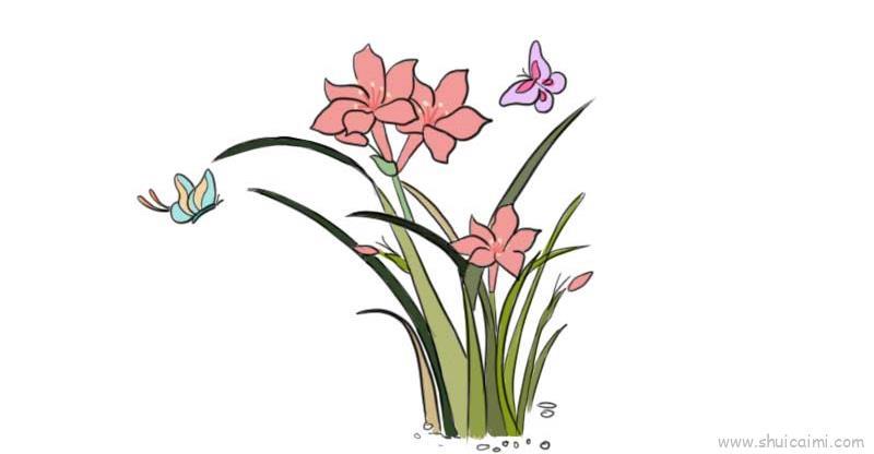 花朵和蝴蝶儿童画怎么画 花朵和蝴蝶简笔画简单