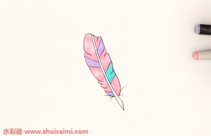 羽毛怎么画 羽毛简笔画图片大全带颜色
