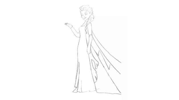 艾莎的简笔画怎么画 艾莎简笔画步骤