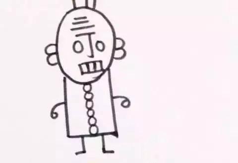 老头的简笔画图片大全 老头简笔画图片大全可爱呆萌