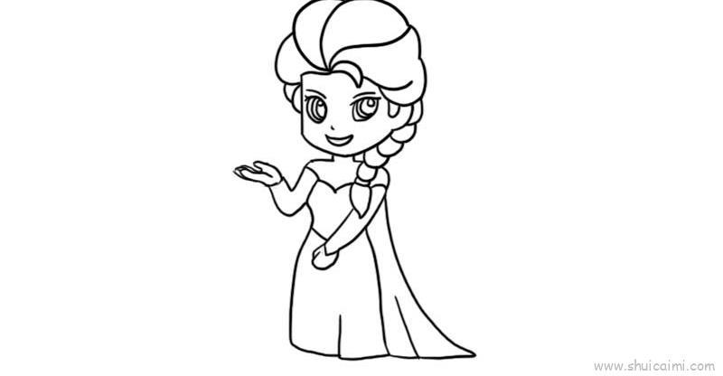 艾莎儿童画怎么画 艾莎简笔画图片