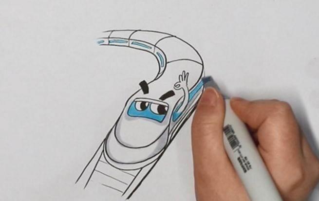 动车简笔画 动车简笔画简单又漂亮