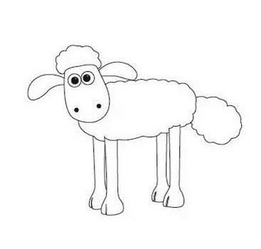 简笔画羊 简笔画羊的画法最简单