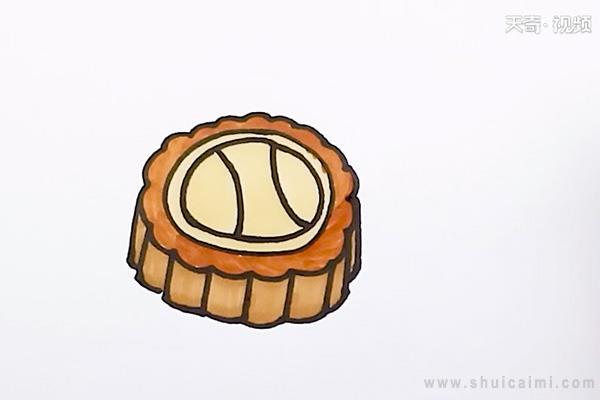 月饼简笔画怎么画 月饼简笔画步骤