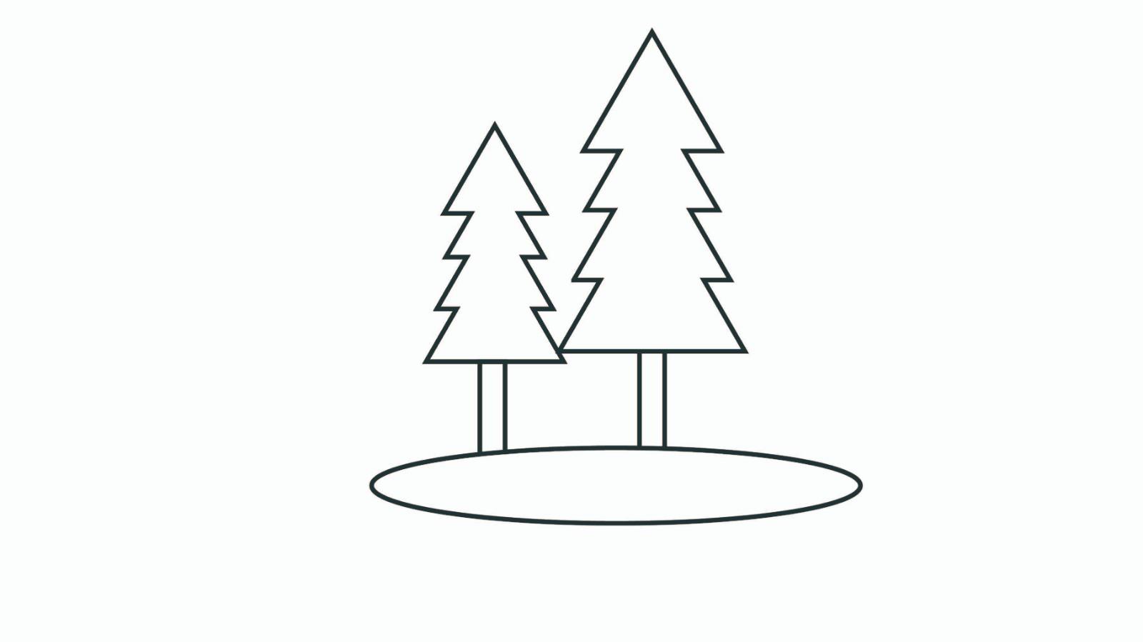 树林简笔画怎么画 树林简笔画图片大全