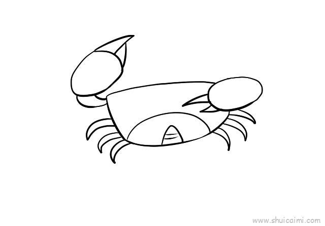 螃蟹儿童画怎么画 螃蟹简笔画画法