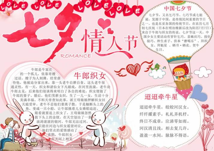 情人节手抄报简单 情人节手抄报简单又漂亮