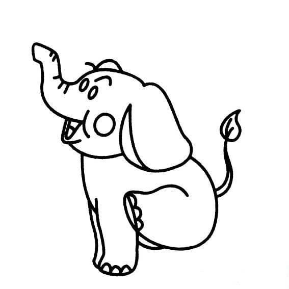 大象简笔画图片大全可爱 大象简笔画图片大全可爱图片