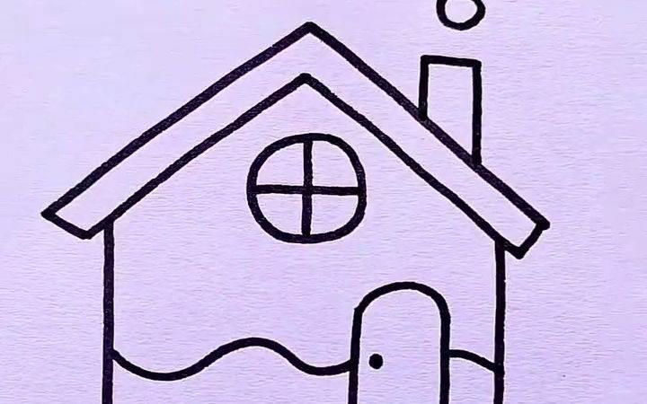 房子简笔画大全图片 幼儿房子简笔画大全图片