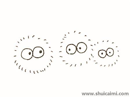 千与千寻小煤球儿童简笔画