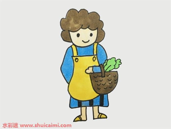 妈妈怎么画 妈妈简笔画漂亮彩色