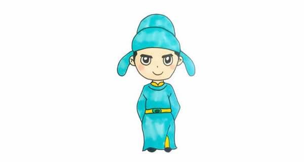 李白简笔画 李白简笔画王者荣耀帅气