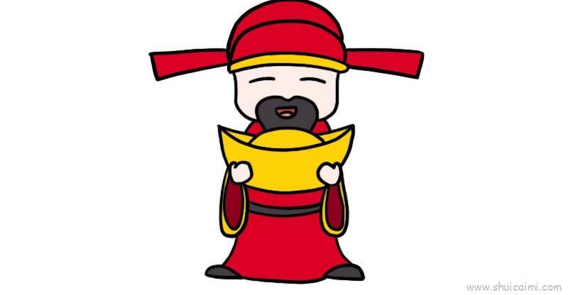 财神儿童画怎么画 财神简笔画图片大全