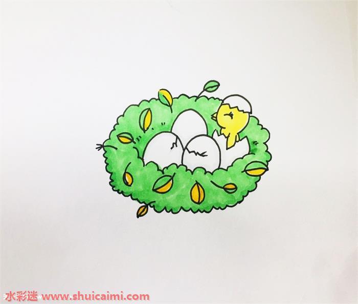 鸟窝怎么画 鸟窝简笔画步骤