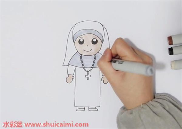 修女怎么画 修女简笔画漂亮卡通