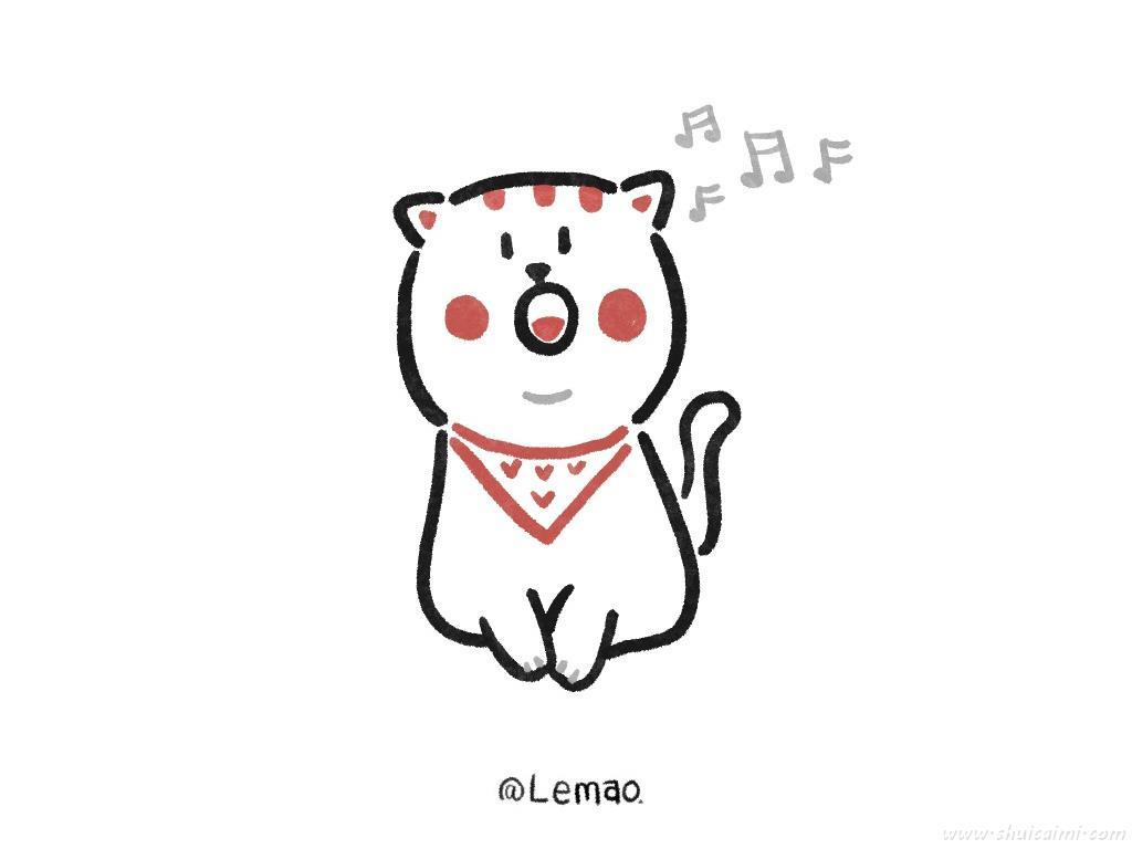 小猫怎么画 小猫简笔画图片带颜色