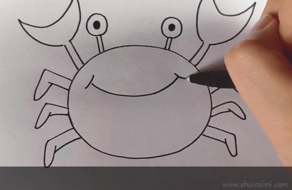 螃蟹儿童画怎么画 螃蟹简笔画图片