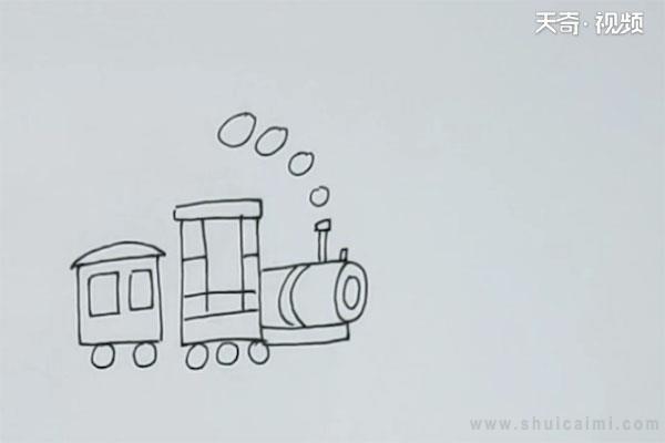 火车简笔画怎么画 火车简笔画步骤