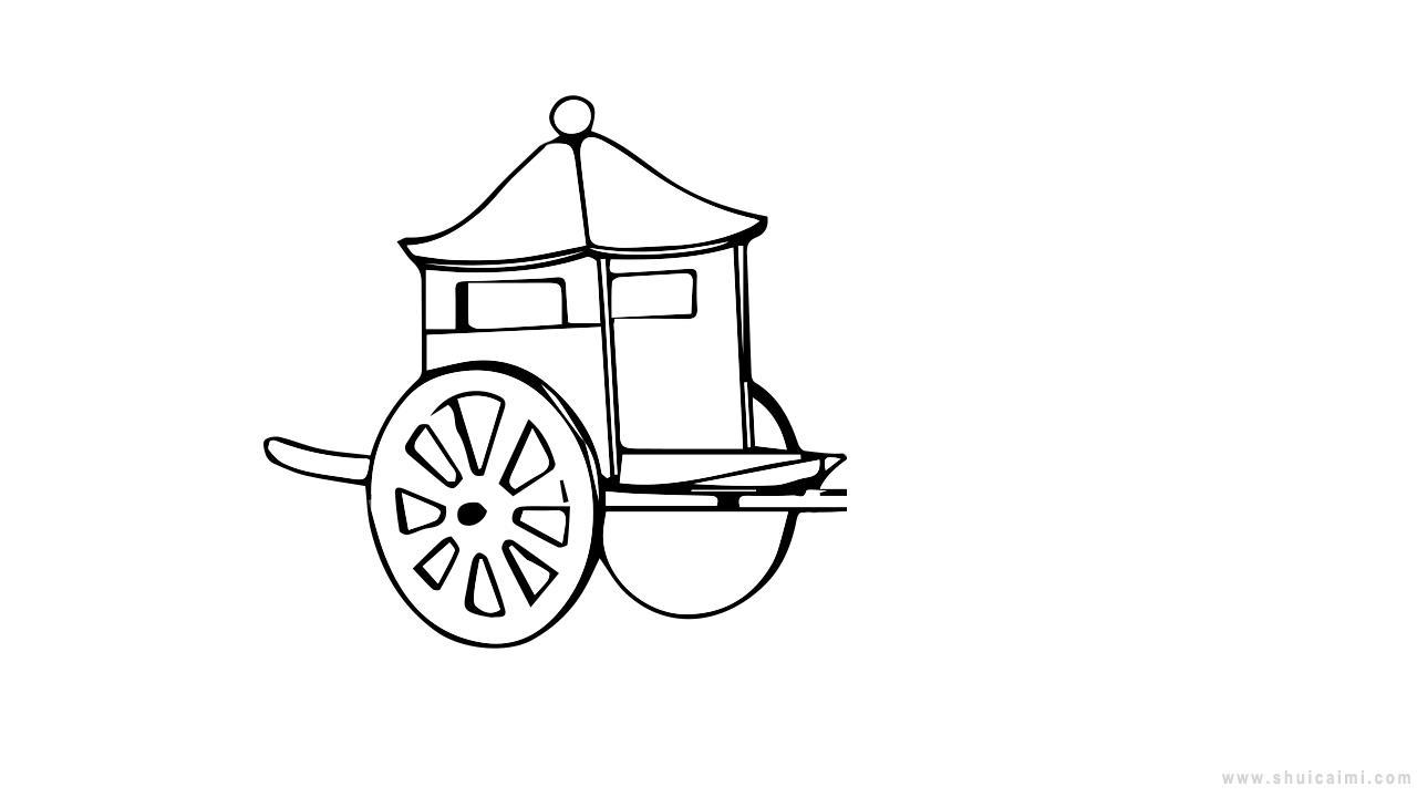 古代马车简笔画怎么画 古代马车简笔画好看