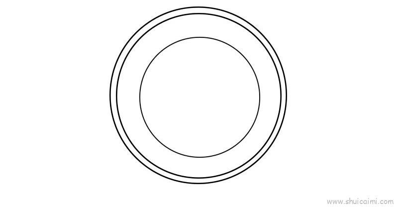 盘子儿童画怎么画 盘子简笔画步骤