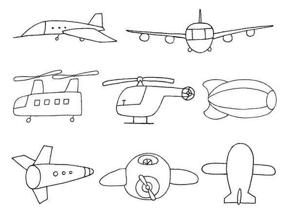直升飞机简笔画 直升飞机简笔画儿童简笔画