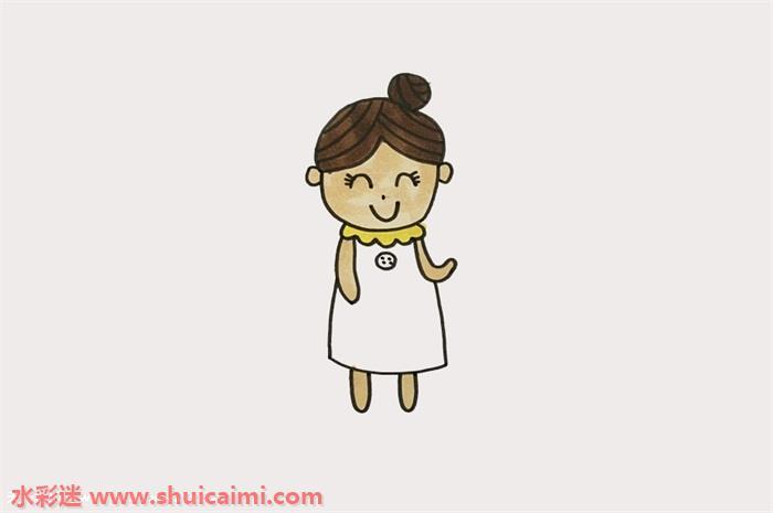 穿裙子妈妈怎么画 穿裙子妈妈简笔画图片大全彩色