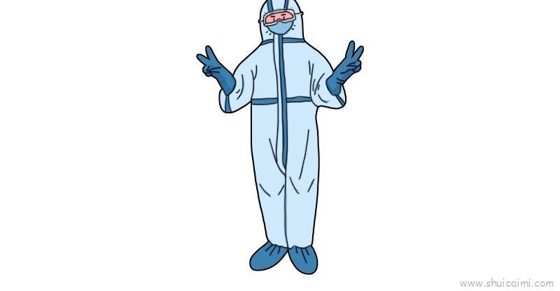 医生防护衣儿童画怎么画 医生防护衣简笔画顺序