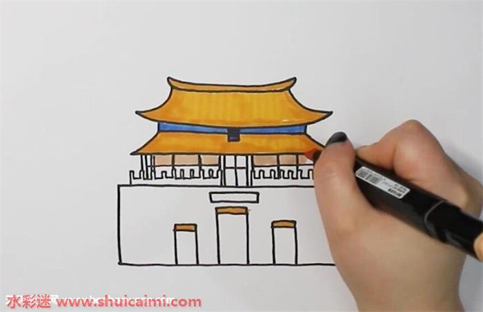 故宫怎么画 故宫简笔画简单好看带颜色