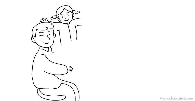 吃年夜饭儿童画怎么画 吃年夜饭简笔画步骤