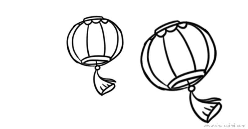 新年一串灯笼儿童画怎么画 新年一串灯笼简笔画图片大全
