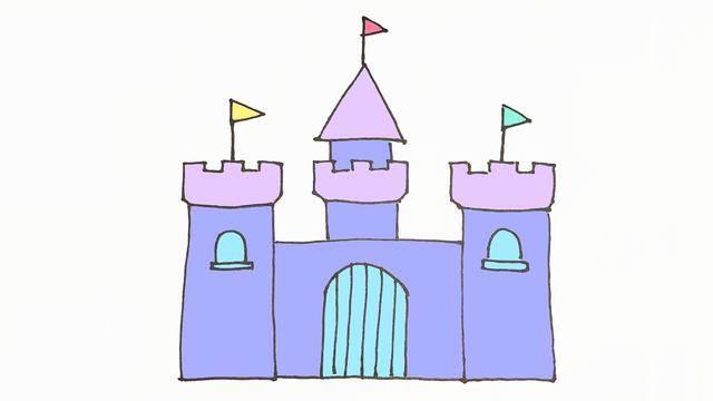 简笔画城堡 简笔画城堡怎么画