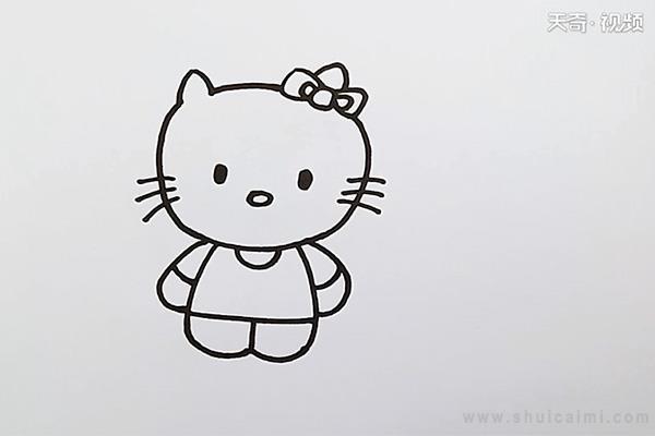 哈喽kitty简笔画怎么画 哈喽kitty简笔画图片大全