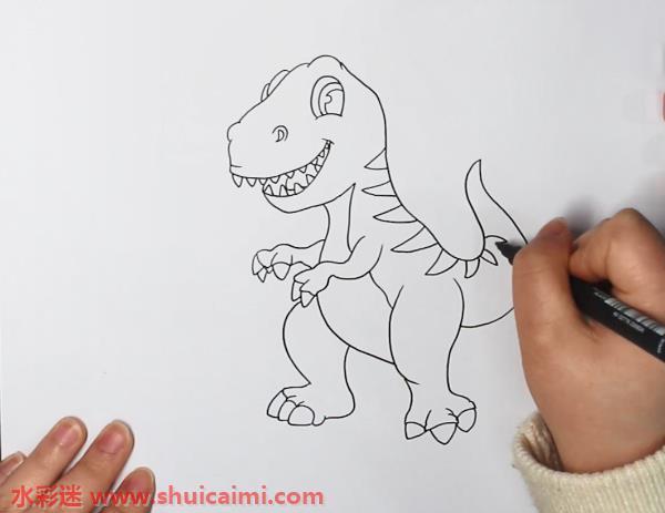 霸王龙怎么画 霸王龙简笔画步骤图