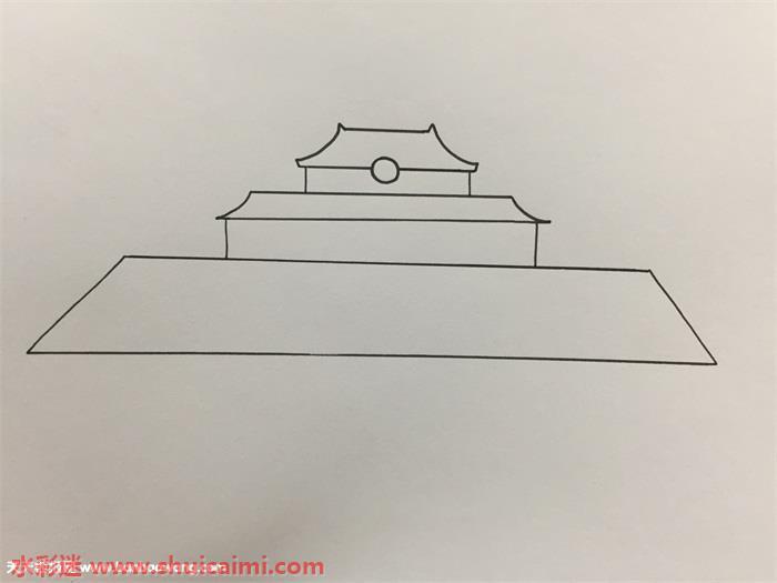 北京天安门怎么画 北京天安门简笔画简单彩色