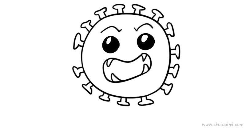 新型冠状儿童画怎么画 新型冠状简笔画简单又好看