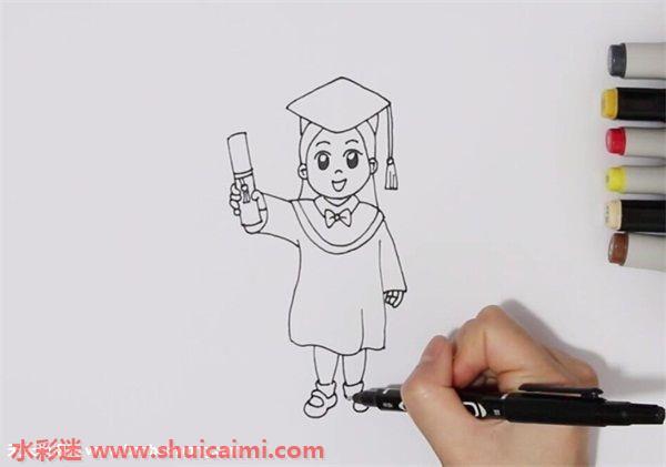 博士怎么画 博士简笔画画法