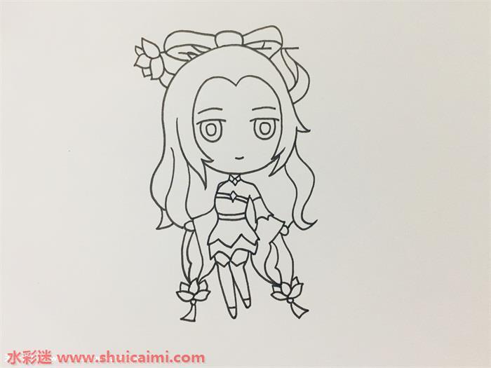 貂蝉怎么画 貂蝉简笔画简单易画彩色
