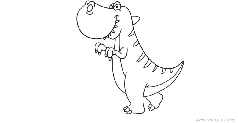 恐龙儿童画怎么画 恐龙简笔画好看