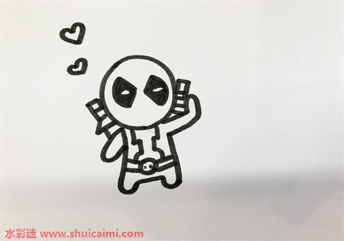 死侍怎么画 死侍简笔画步骤图
