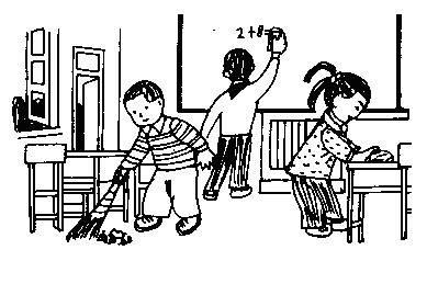 值日生简笔画 值日生简笔画图片