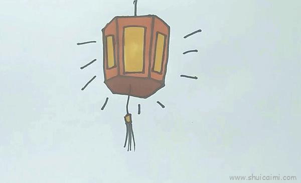 花灯儿童画怎么画 花灯简笔画简单