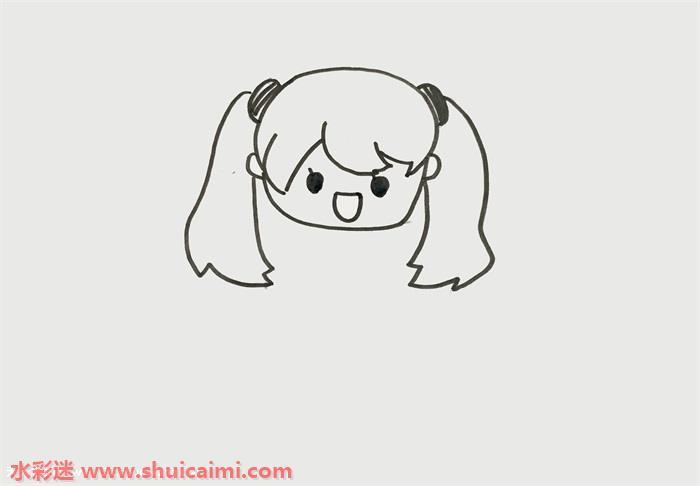 初音怎么画 初音简笔画漂亮