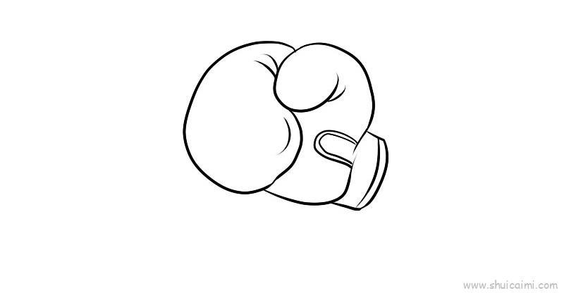 一只拳套简笔画绘画教程步骤