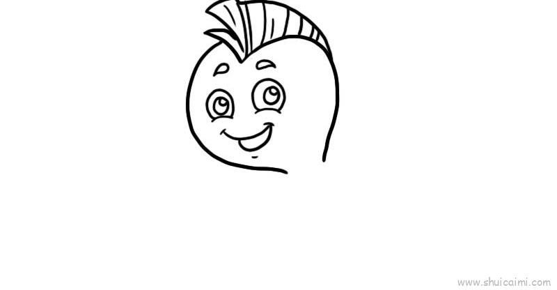 大头鱼儿童画怎么画 大头鱼简笔画图片