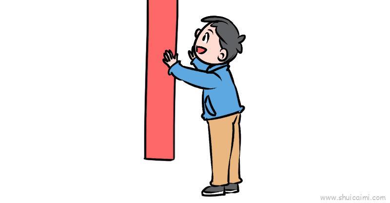 贴对联儿童画怎么画 贴对联简笔画好看