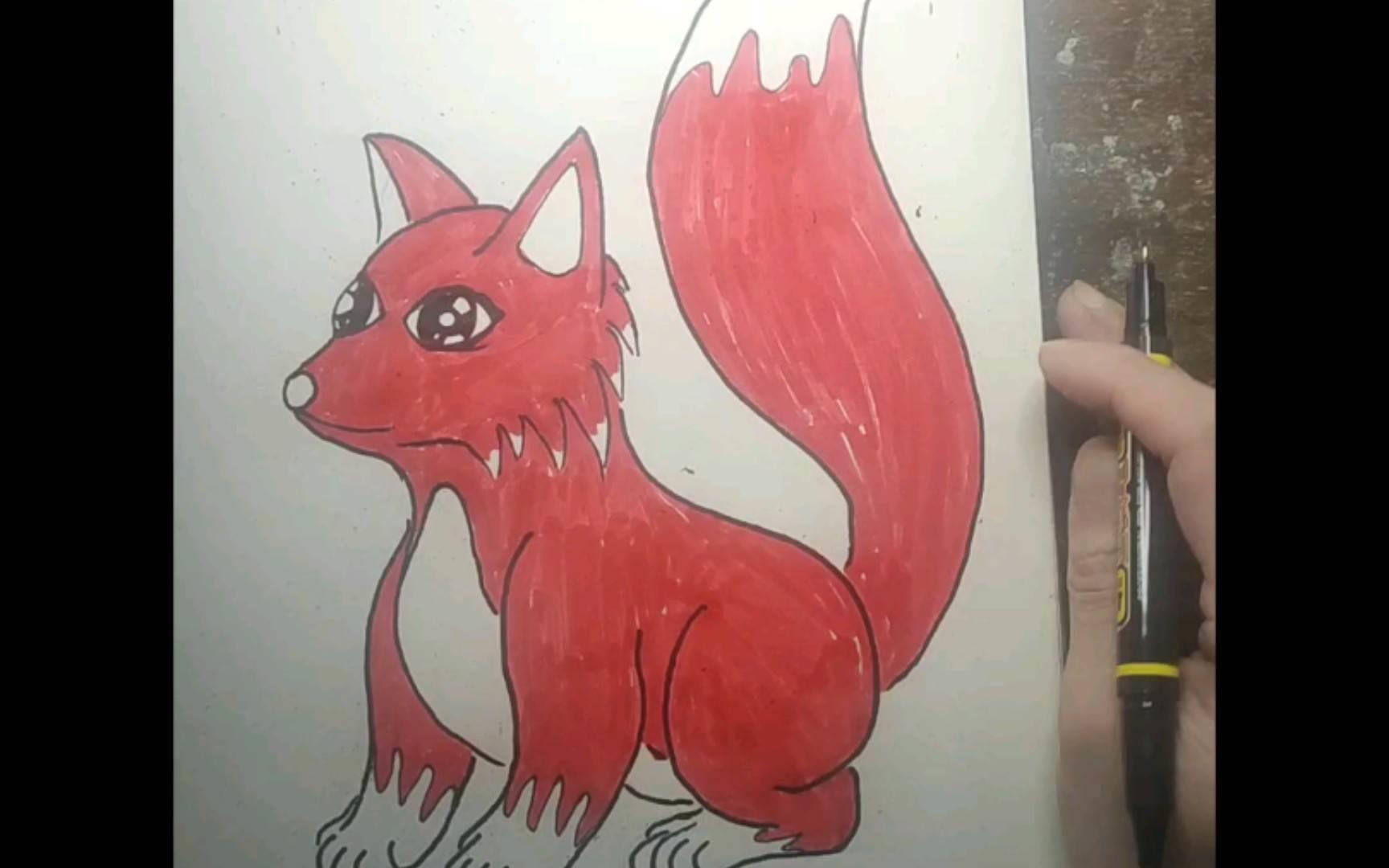 简笔画狐狸 简笔画狐狸头的画法