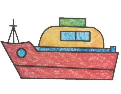 轮船的简笔画 轮船的简笔画简单漂亮