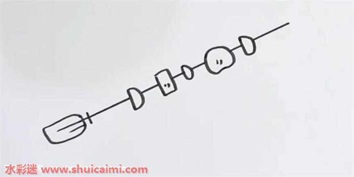 烧烤怎么画 烧烤简笔画图片带颜色